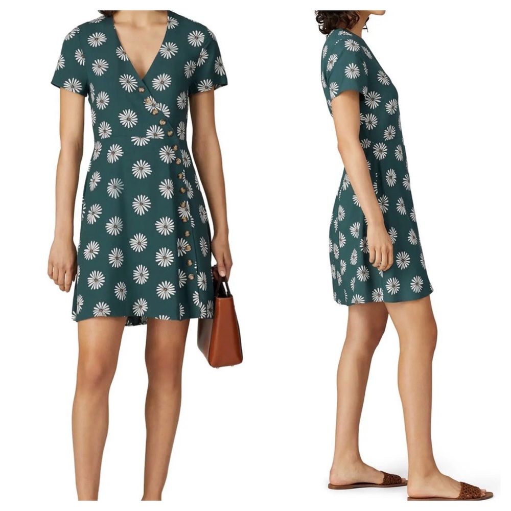 Madewell Big Daisy Button Front Floral Dress Size 12.